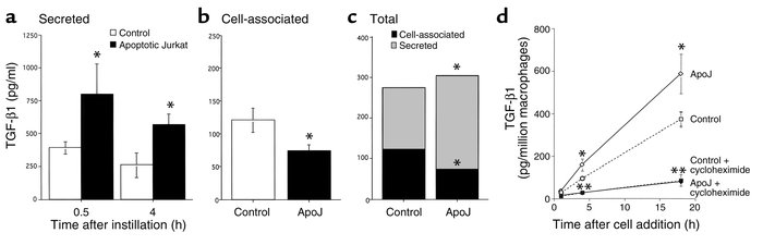 In vivo TGF-β1 induction resulted from increased release and de novo syn...
