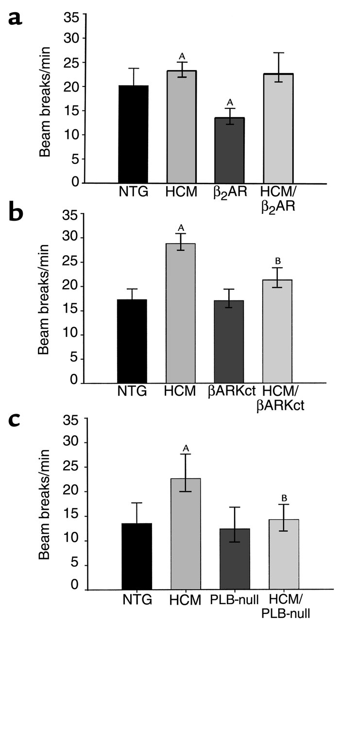 Treadmill exercise tolerance of cross-bred mice measured as beam breaks ...