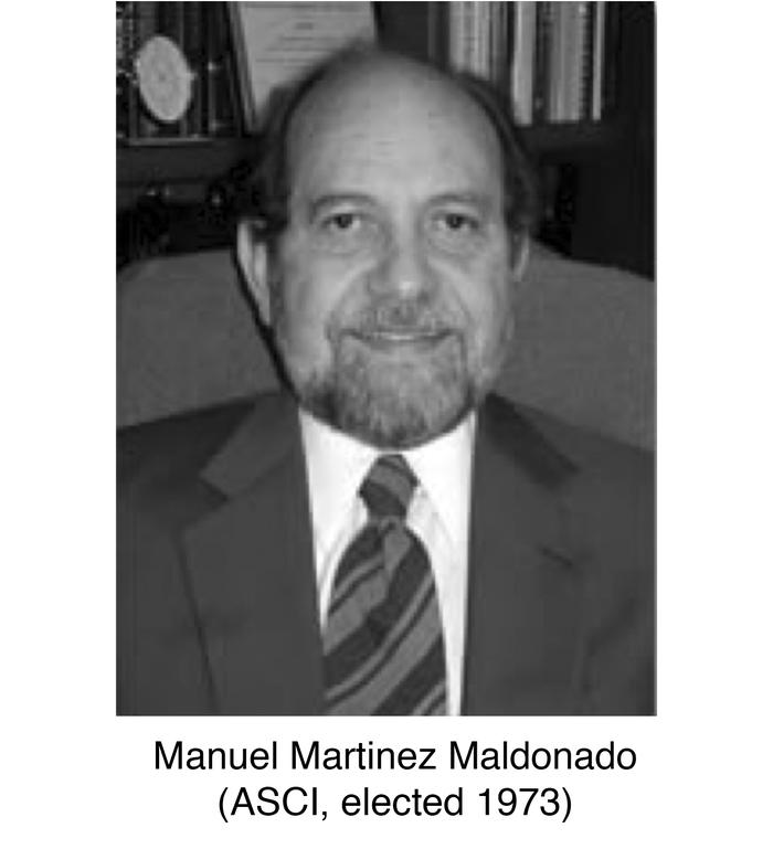 The first underrepresented minority ASCI inductee, Manuel Martinez Maldo...