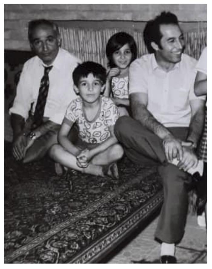 Picture of me along with my father, my uncle, and my sister the night be...