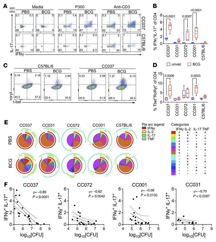 Th1/17 cells correlate with BCG-mediated protection in a subset of prote...