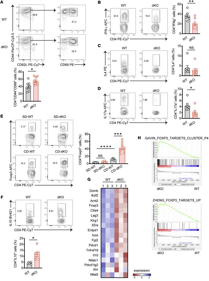 Loss of Nr4a1 and Nr4a2 in T cells promotes hepatic Treg accumulation in...