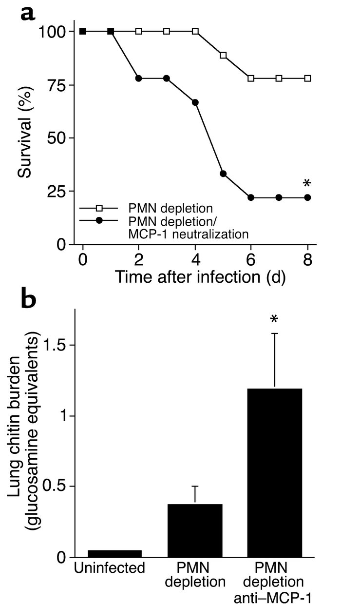 Outcome of invasive aspergillosis in neutropenic mice with or without ne...