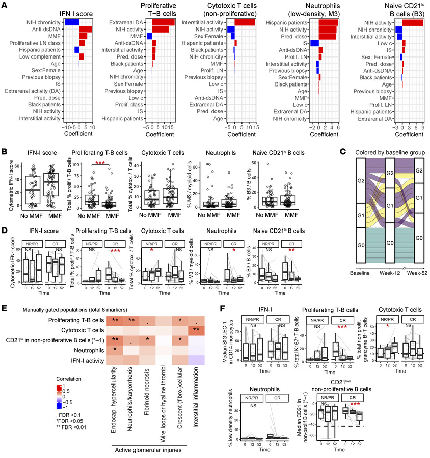 Immune cellular signature heterogeneity across and within patients with ...