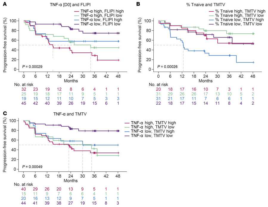 Risk stratification of patients with FL using preinfusion covariates ide...
