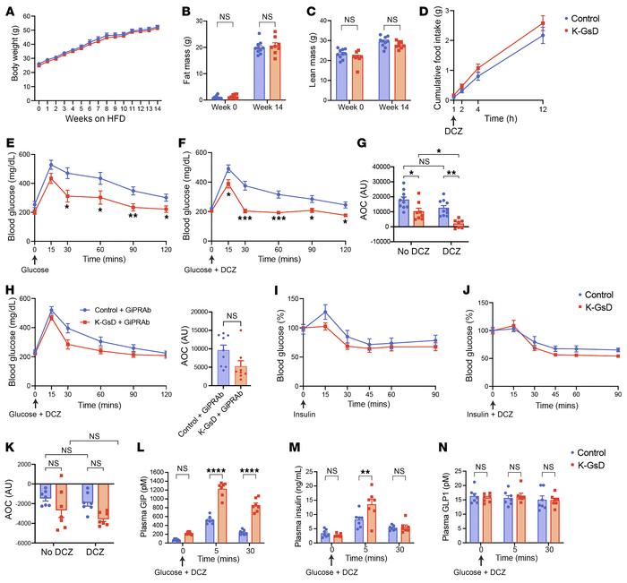 Activation of K cell Gs signaling greatly improves impaired glucose tole...