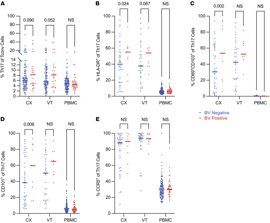Th17 cells exhibited increased markers of activation and tissue residenc...