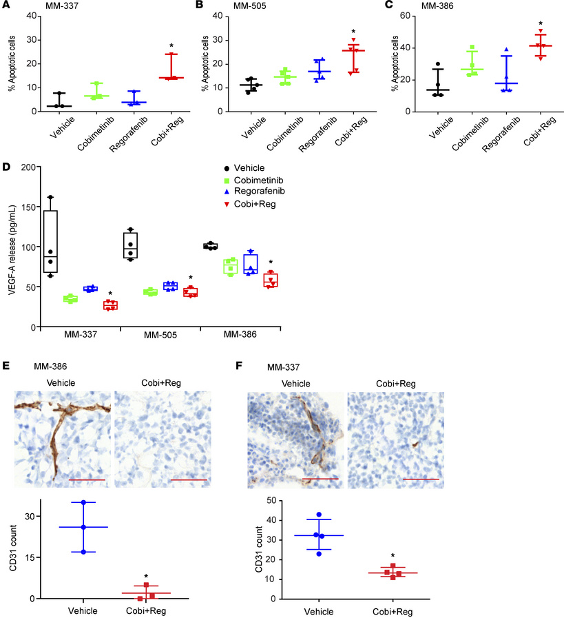 Effects of single or combination drug treatments on various cellular pro...