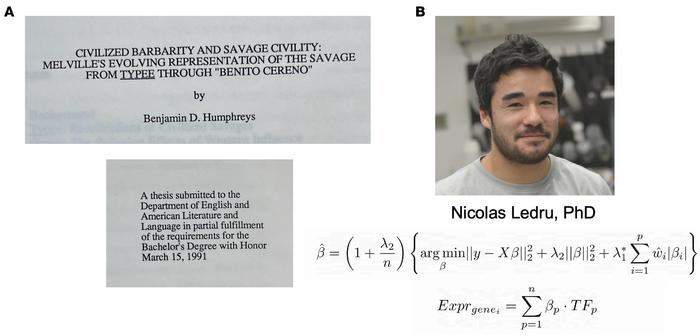 (A) The author’s undergraduate thesis. (B) Nicolas Ledru, PhD, a Washing...