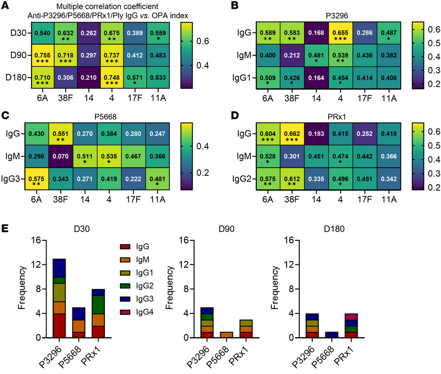 The dominant antibody subclass correlating OPA with different serotypes ...