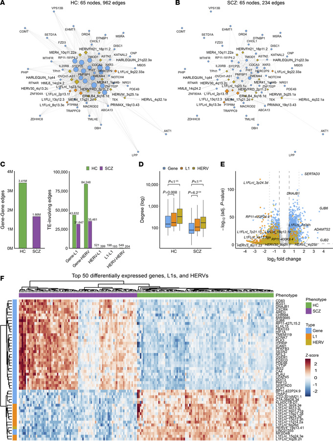 Mutual-information networks and differentially expressed genes different...