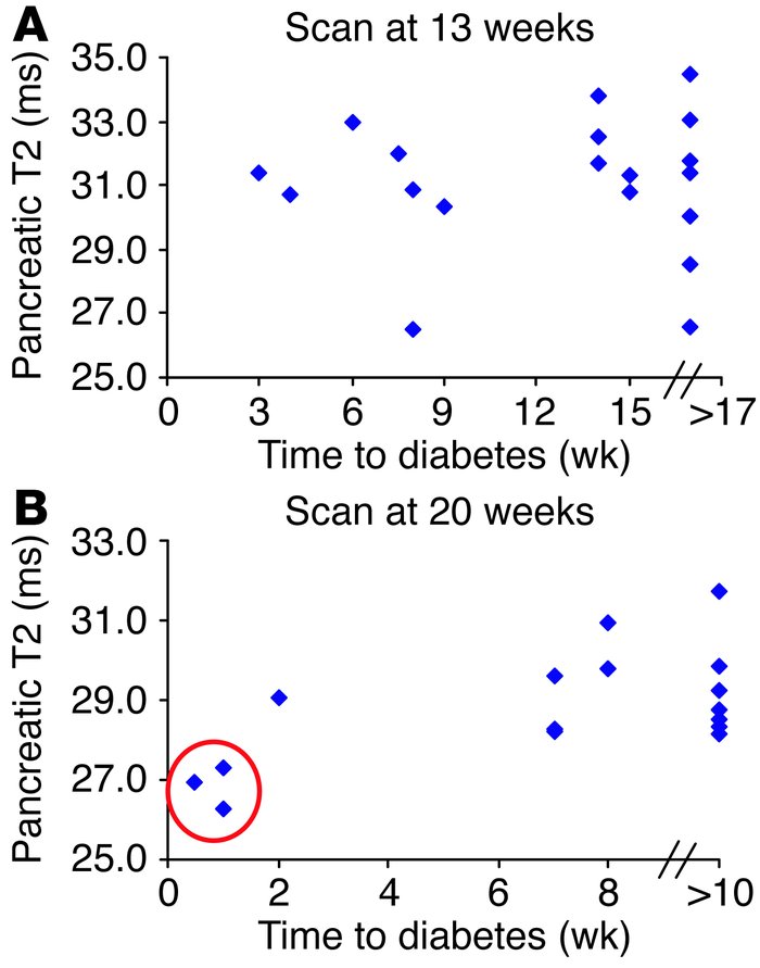 Prediction of diabetes risk with noninvasive imaging. Nondiabetic female...