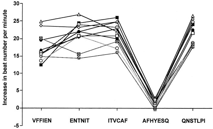 Short, overlapping peptides corresponding to the second extracellular lo...