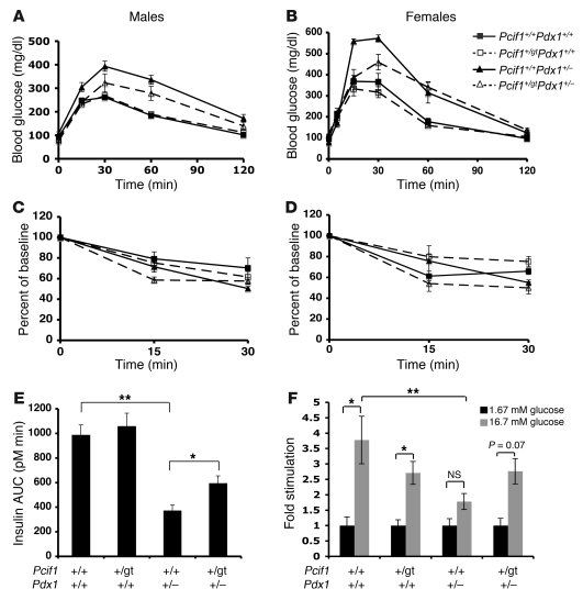 
Pcif1 heterozygosity improves glucose homeostasis and β cell function i...