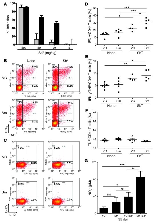 Highly effective sequential therapy with Sm and Sbv enhances CD4+ T cell...