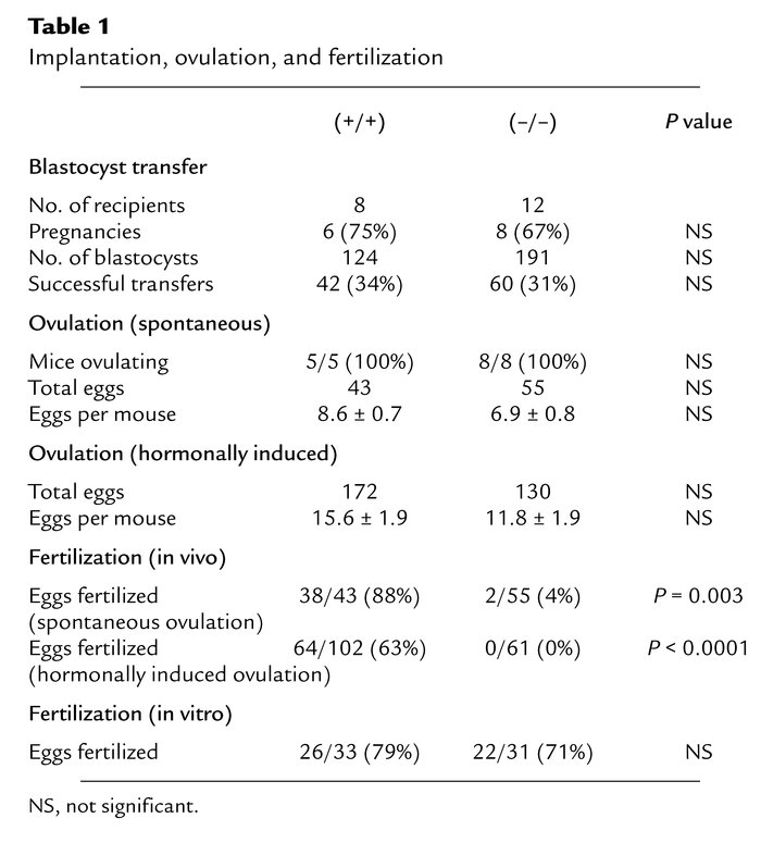 Implantation, ovulation, and fertilization