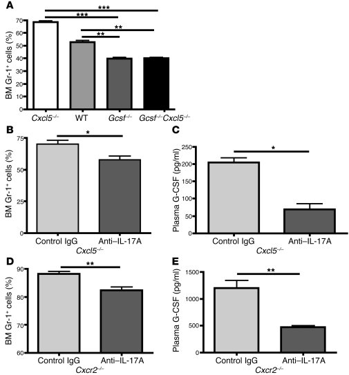 IL-17A/G-CSF axis is critical for Cxcl5- and Cxcr2-regulated neutrophil ...