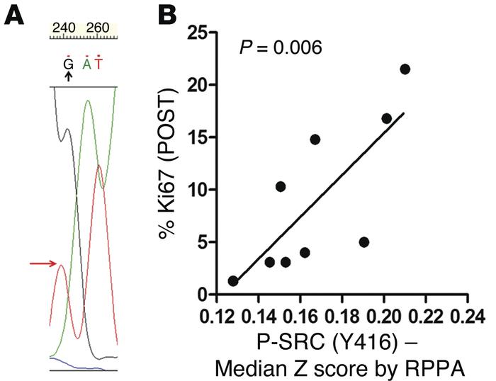 Deep kinome sequencing identifies a D189Y mutation in LYN.
(A) Sanger se...