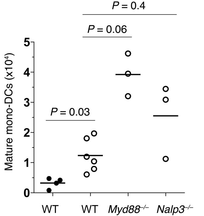 MyD88 and NALP3 pathways are not necessary for host monocyte response to...