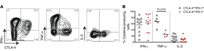 Tumor-infiltrating CTLA-4hiPD-1hi CTLs have a partially exhausted phenot...