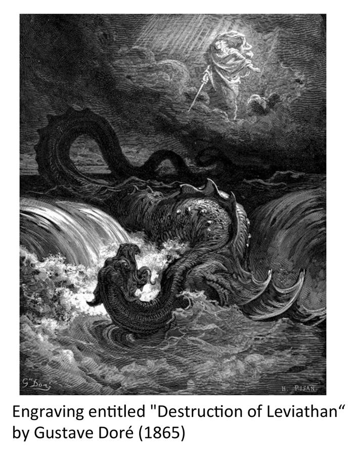 “Destruction of Leviathan,” an 1865 engraving by Gustave Doré.