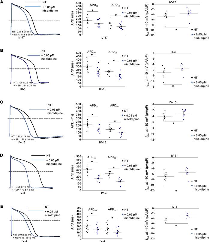 Nisoldipine reveals increased ICaL sensitivity in severely affected iPSC...