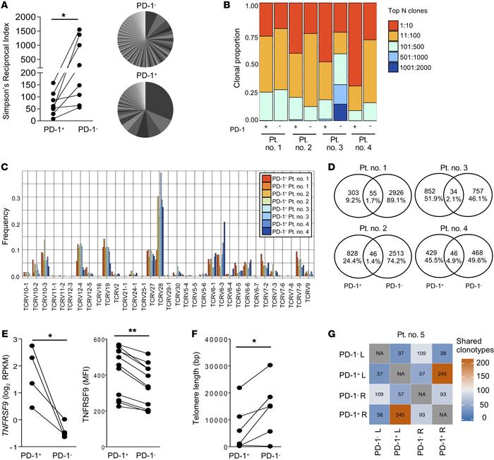 PD1-expressing CD8+ T cells are a unique subset undergoing local clonal ...