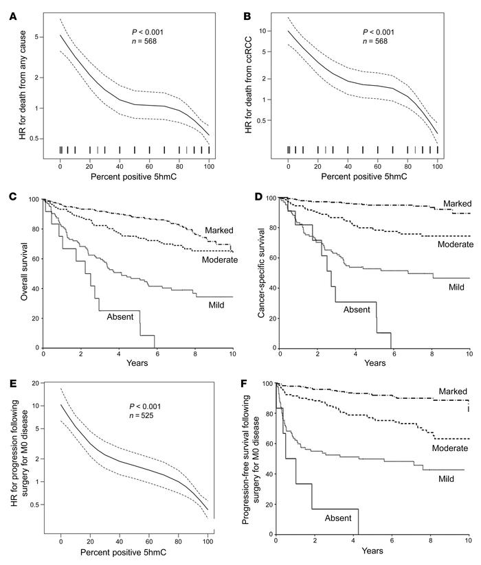 Loss of 5hmC is an independent prognostic factor in ccRCC and predicts s...